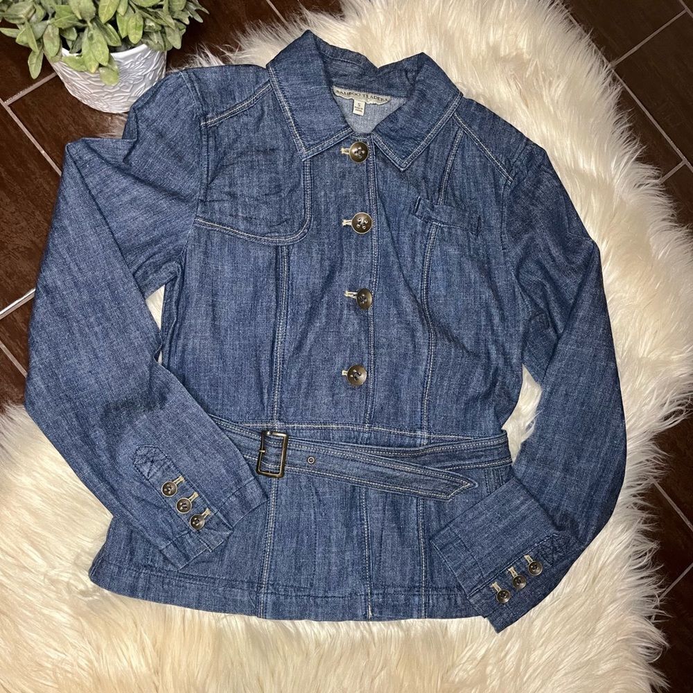 Bamboo Traders denim jacket/blouse sz small